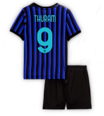 Inter Milan Marcus Thuram #9 Replica Home Stadium Kit for Kids 2025-26 Short Sleeve (+ pants)